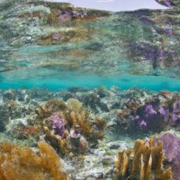 Belize Barrier Reef erstrahlt in vollem Glanz: Aufgenommen mit einem Weitwinkelobjektiv direkt vor dieser atemberaubenden Sehenswürdigkeit in Belize