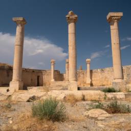 Nineveh Ruinen erstrahlt in vollem Glanz: Aufgenommen mit einem Weitwinkelobjektiv direkt vor dieser atemberaubenden Sehenswürdigkeit in Irak