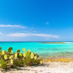 Prickly Pear Cays erstrahlt in vollem Glanz: Aufgenommen mit einem Weitwinkelobjektiv direkt vor dieser atemberaubenden Sehenswürdigkeit in Anguilla